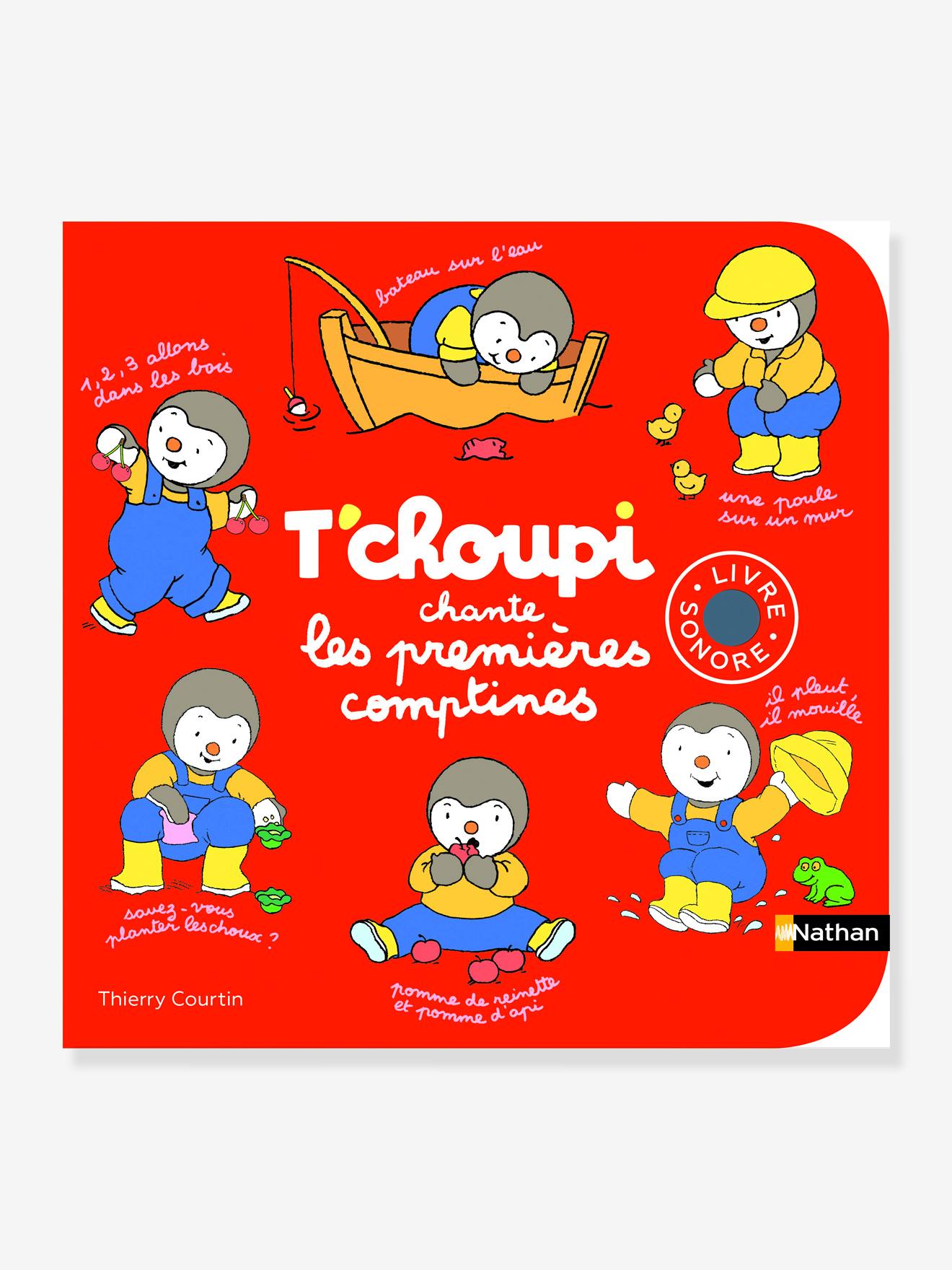 Livre musical T’choupi chante les premières comptines NATHAN rouge