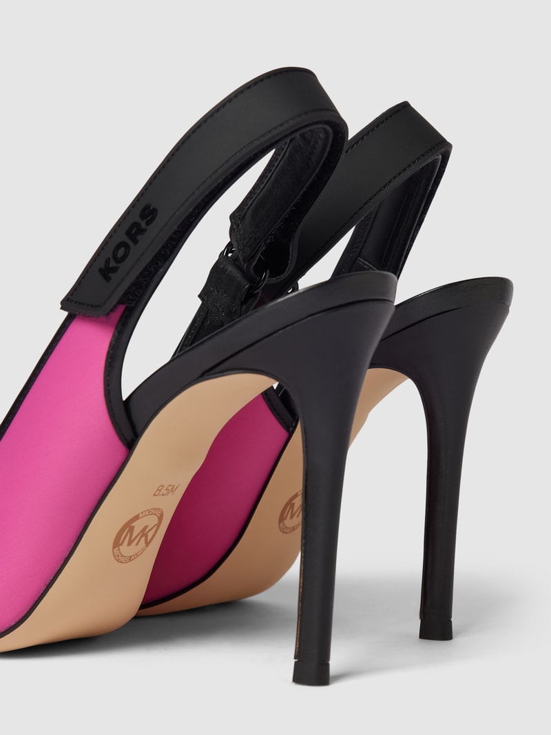 Pumps mit Kontrastbesatz Modell 'KOURTNEY' in pink