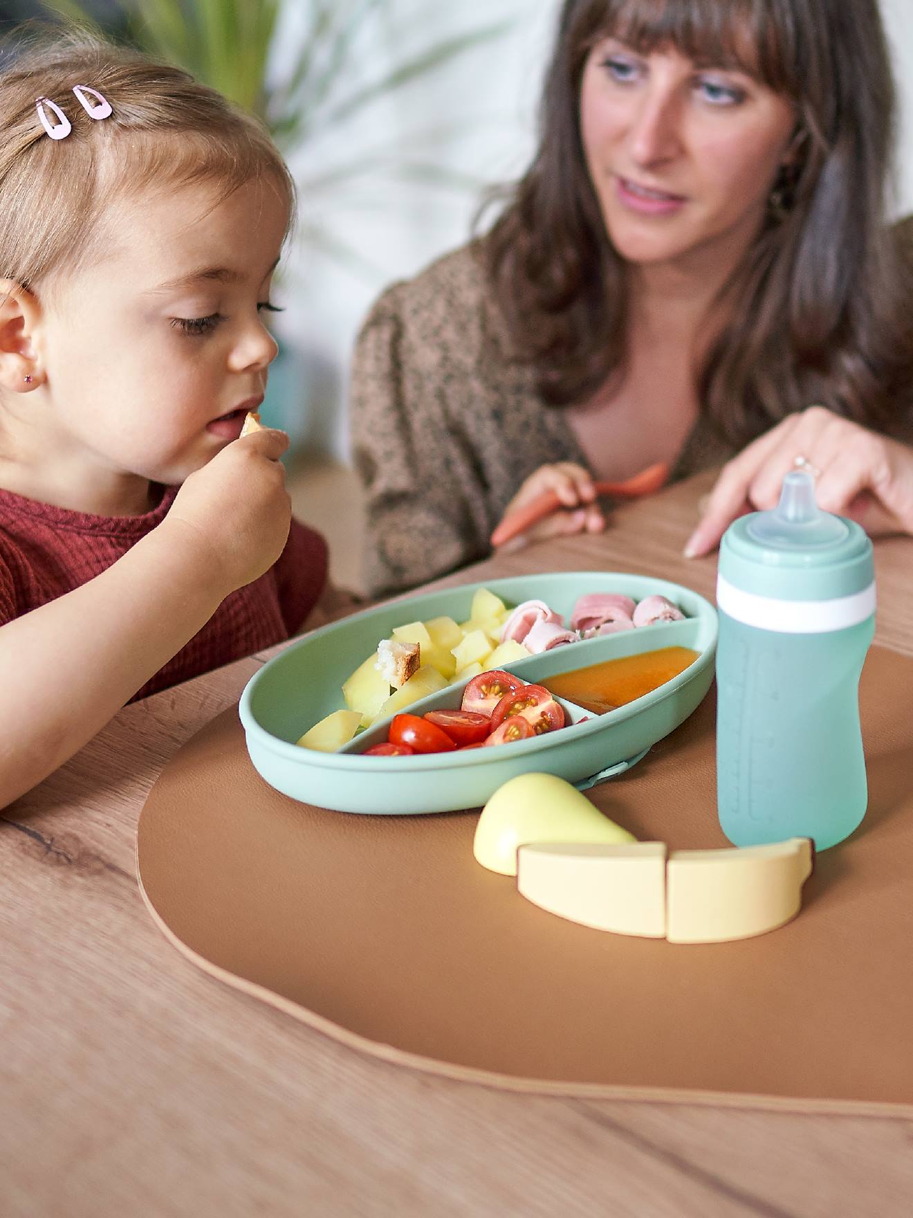 Babymoov Esslern-Set aus Silikon GROW'ISY BABYMOOV - grün/ziegel