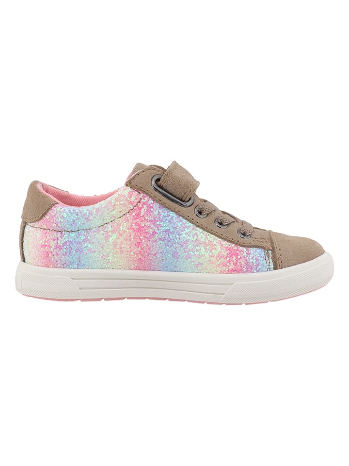 Lurchi Leder-Sneakers in Hellbraun/ Bunt günstig kaufen
