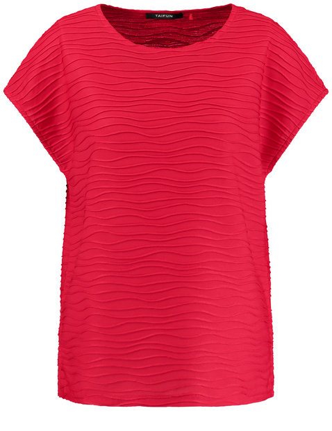 Shirt aus Struktur-Jersey