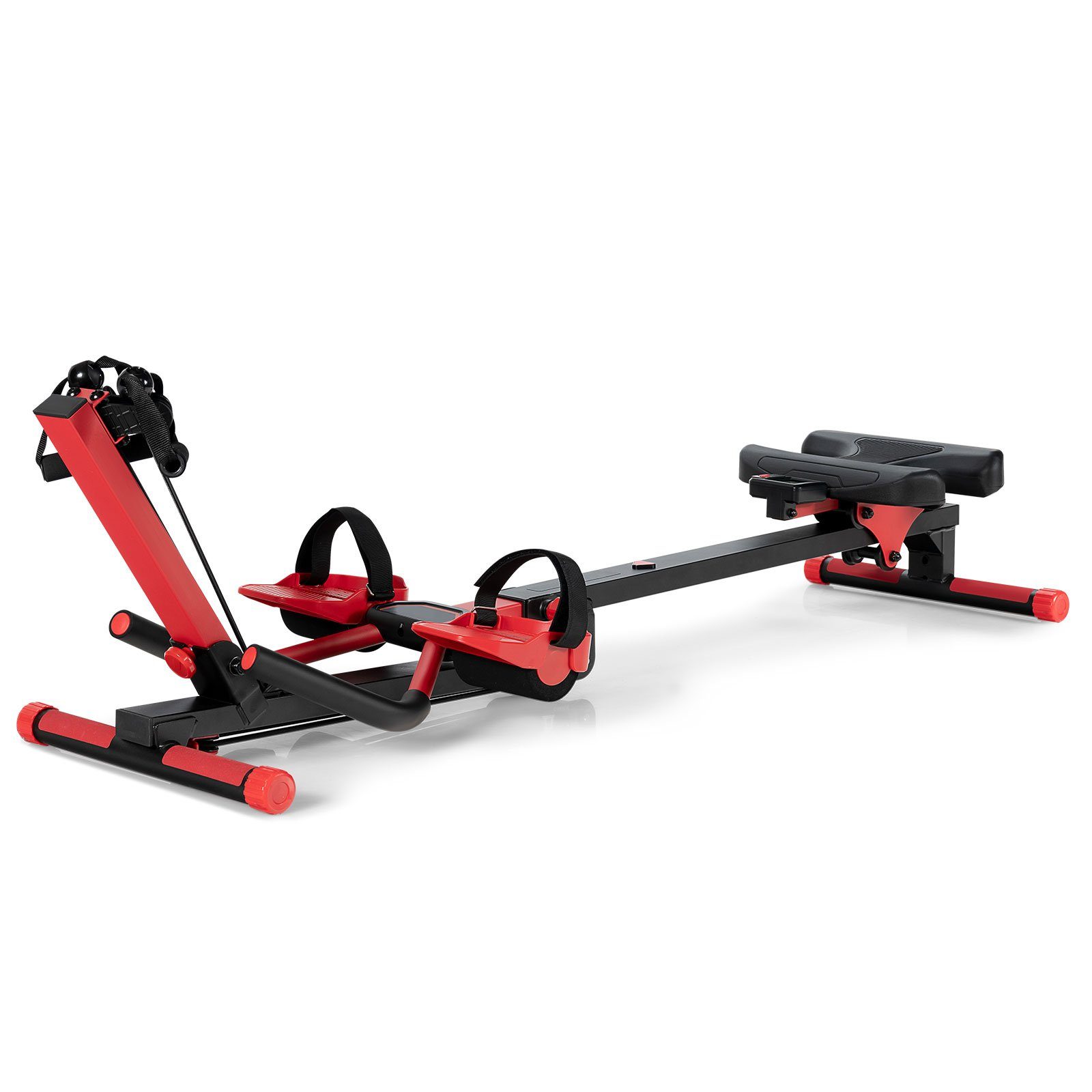 COSTWAY Ruderzugmaschine Bauchtrainer, bis 120kg, mit verstellbarem Sitz