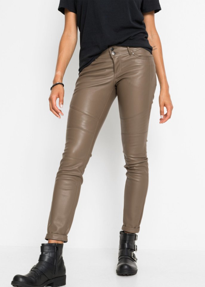 Lederimitat-Bikerhose
