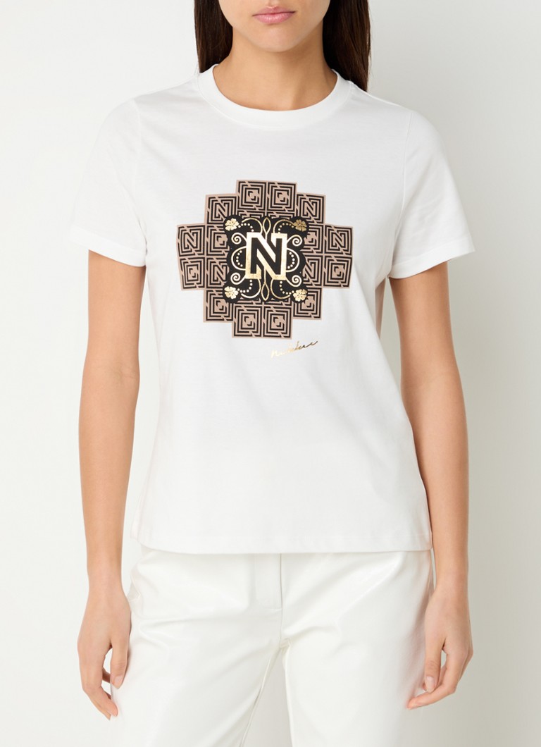 NIKKIE N Monogram T-shirt with logo print