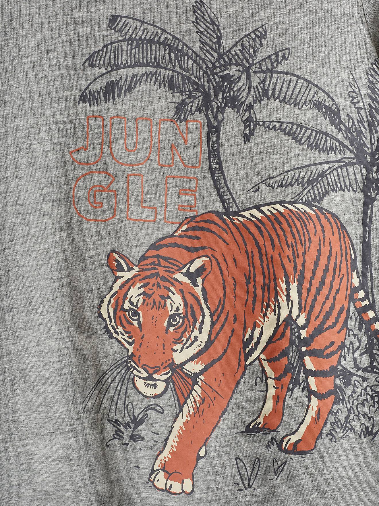T-shirt animal en coton bio garçon bleu ciel