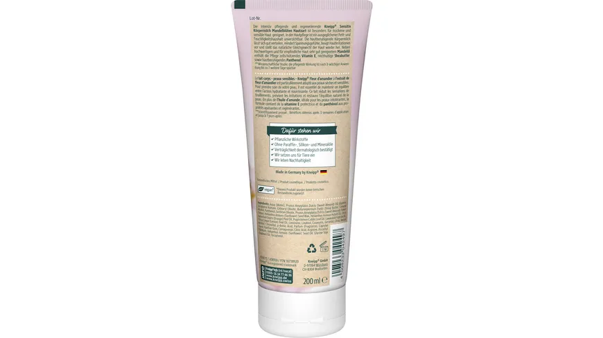 Kneipp Sensitiv Körpermilch Mandelblüten Hautzart 200 ml