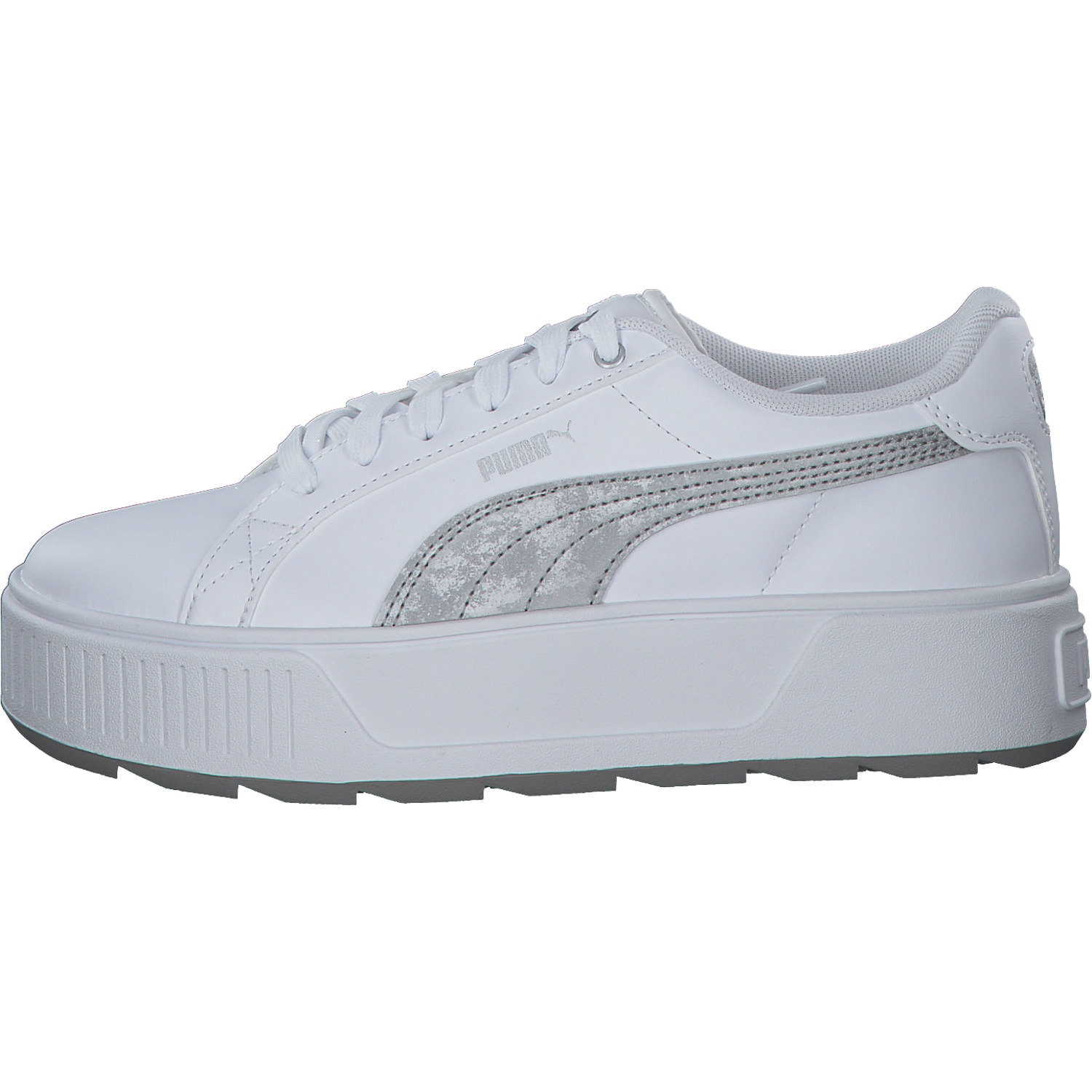Puma Karmen Space Metallics 389396, Schnürschuhe, Damen, white/matte silver