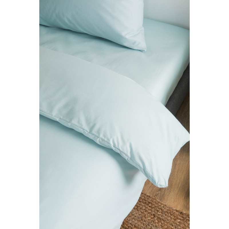 Housse de couette unie en Coton Bio pour lit 1 personne
