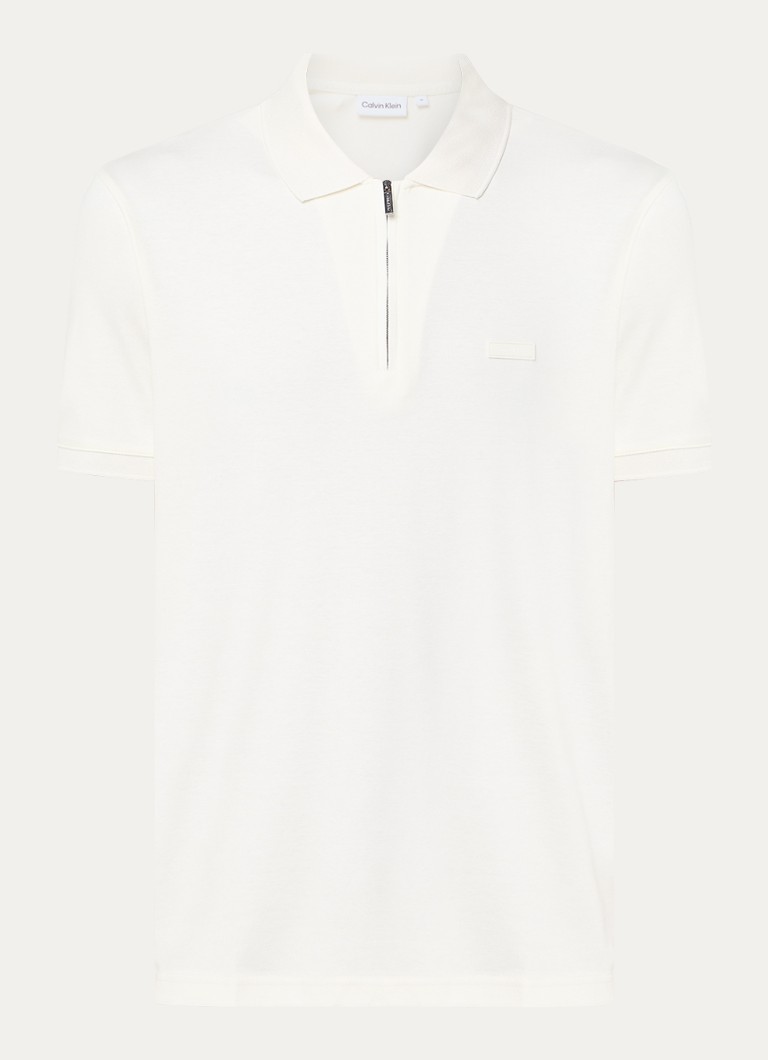 Calvin Klein Regular fit polo with logo and half zip