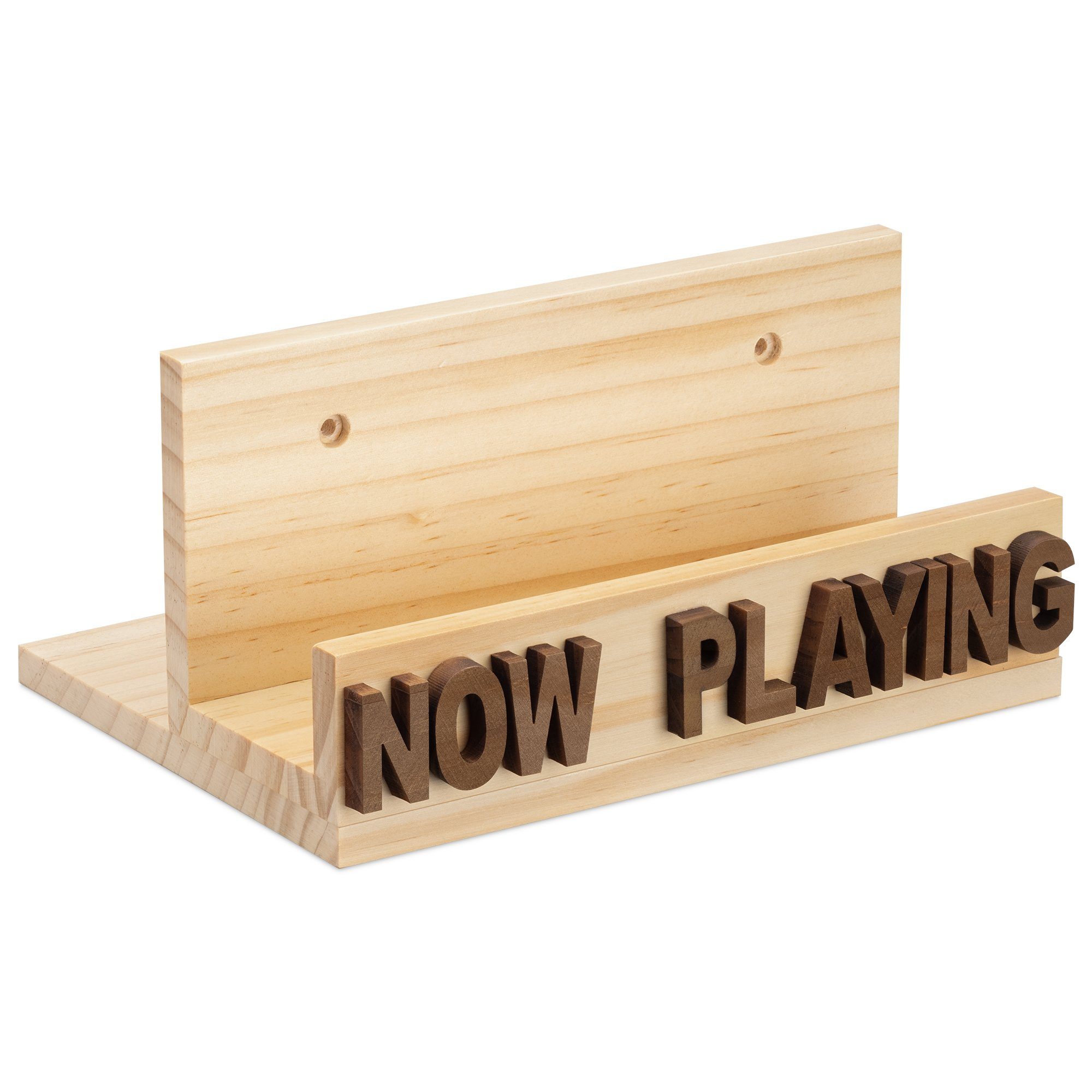 Navaris Plattenständer Plattenhalter Holz Plattenständer Vinyl LP Stand Schallplatten Halter