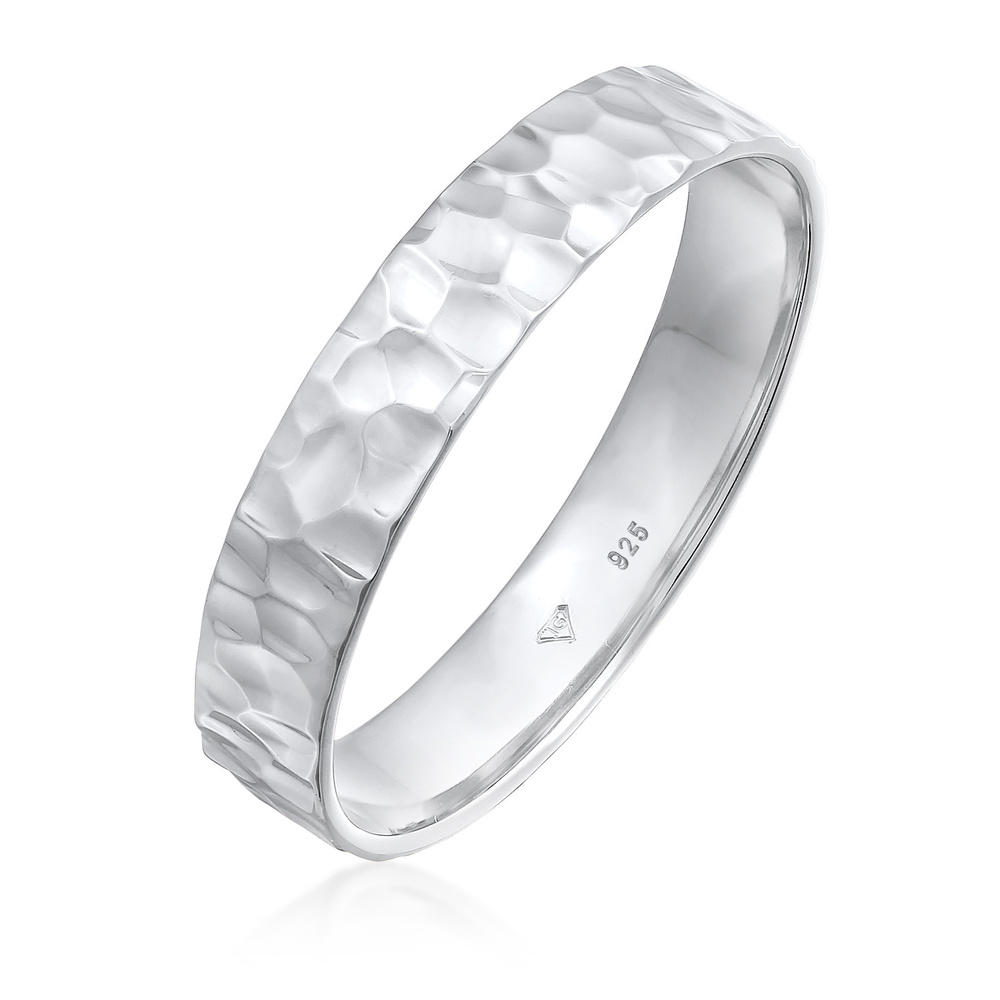 KUZZOI KUZZOI Bague Hommes Bande Organique structuré en argent sterling 925 Bague