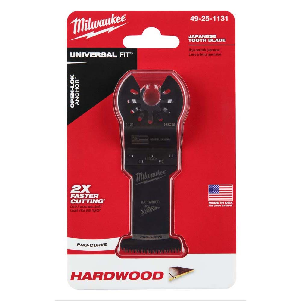 Lâmina MILWAUKEE OPEN-LOK de 35 mm com dentes de madeira dura japonesa 49251131