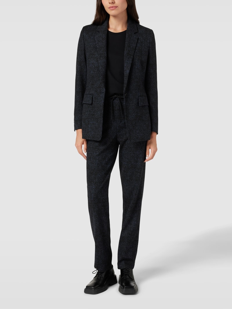 Hose mit Allover-Muster Modell 'FOR' in marineblau
