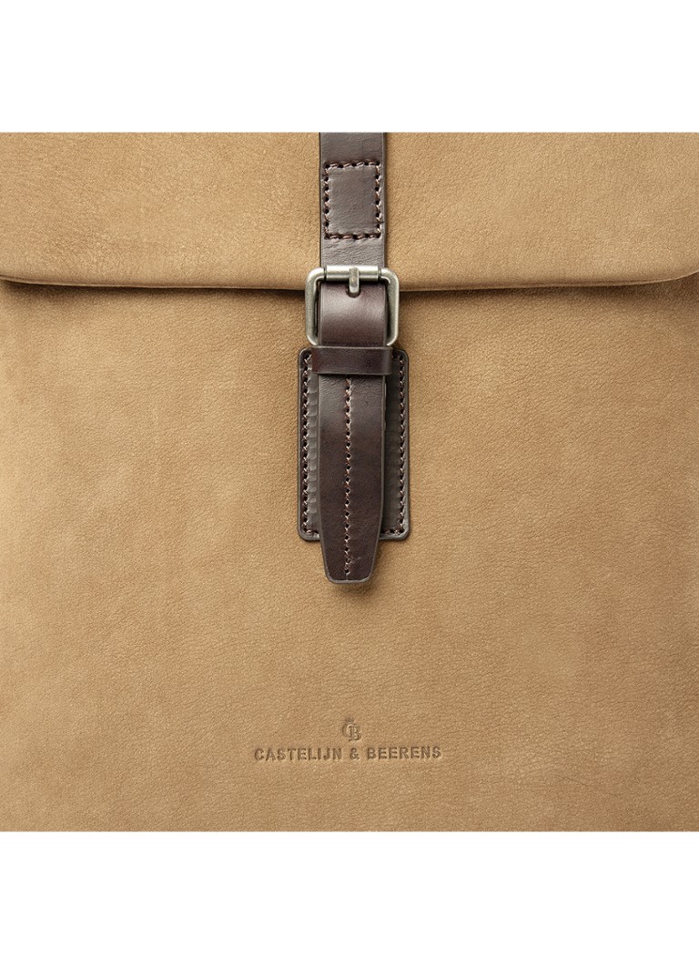 Castelijn & Beerens Nubuck mugursoma ar 15 collu klēpjdatora nodalījumu