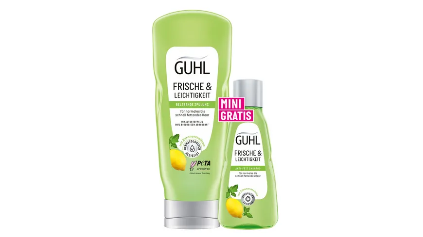 GUHL Frische & Leichtigkeit Belebende Spülung + Mini 250 ml