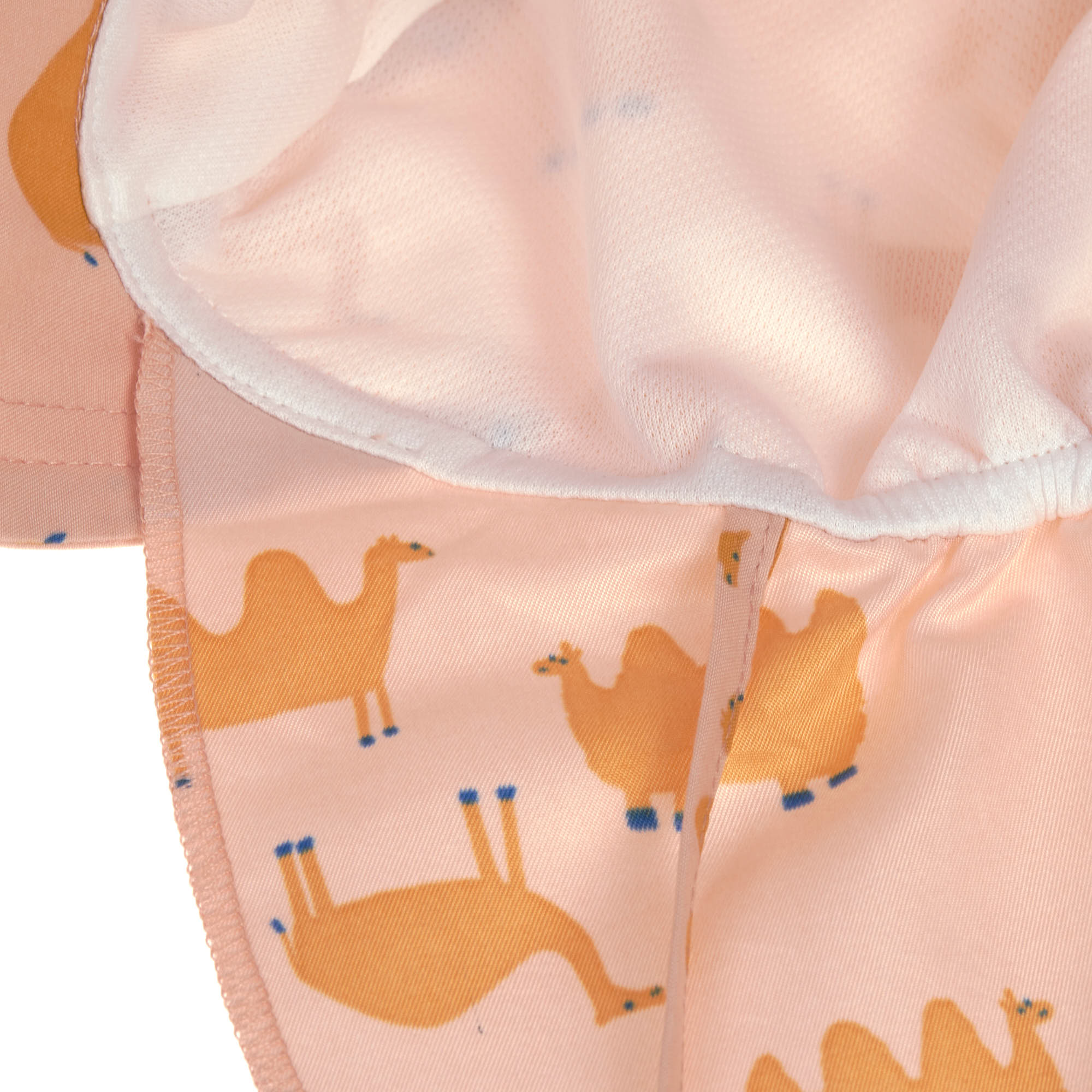 Sonnenhut Baby (UV Schutz & Nackenschutz) - Kamel, Pink