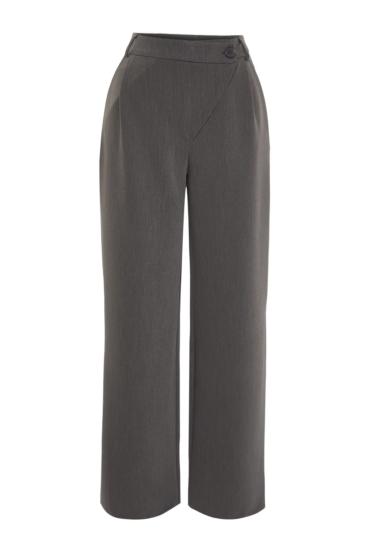 Trendyol Collection  Graue Webhose mit weitem Bein und Kreuzverschluss TWOSS24PL00112
