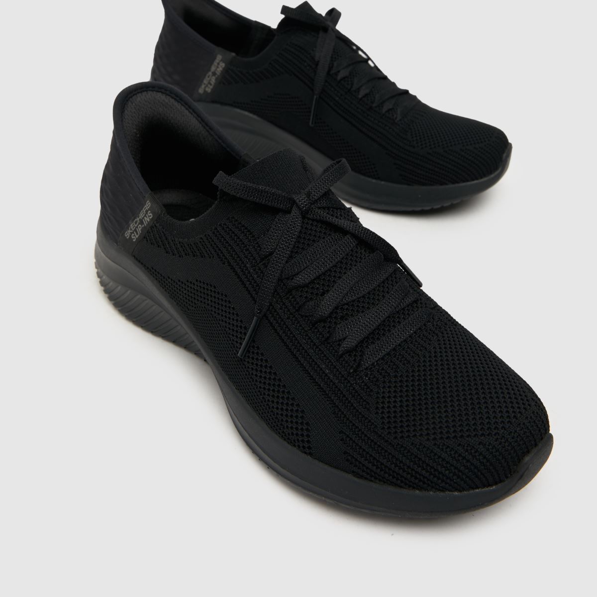 SKECHERS – Ultra Flex 3 – Svarta slip-ins-sneakers