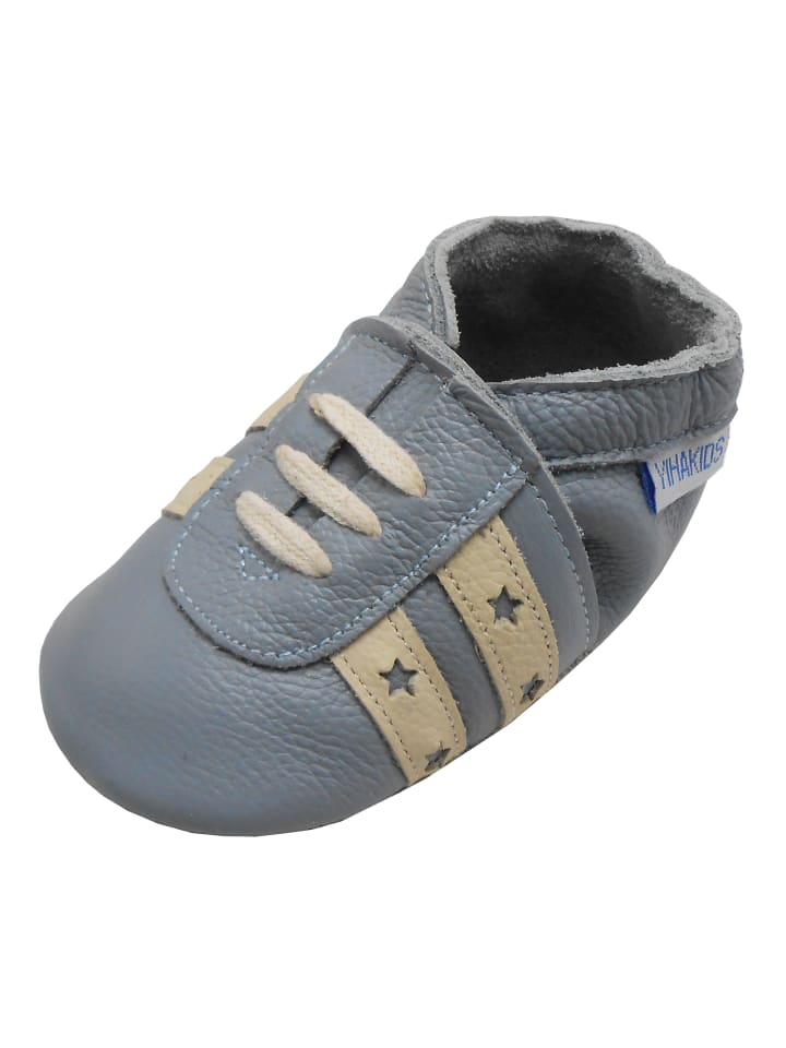 Yalion Leder-Krabbelschuhe in Blau günstig kaufen 22/23