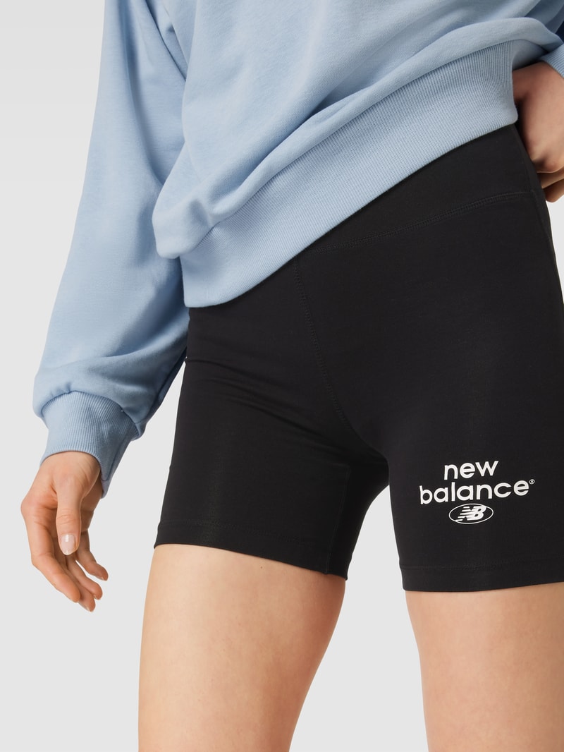 Shorts mit Label-Print in schwarz