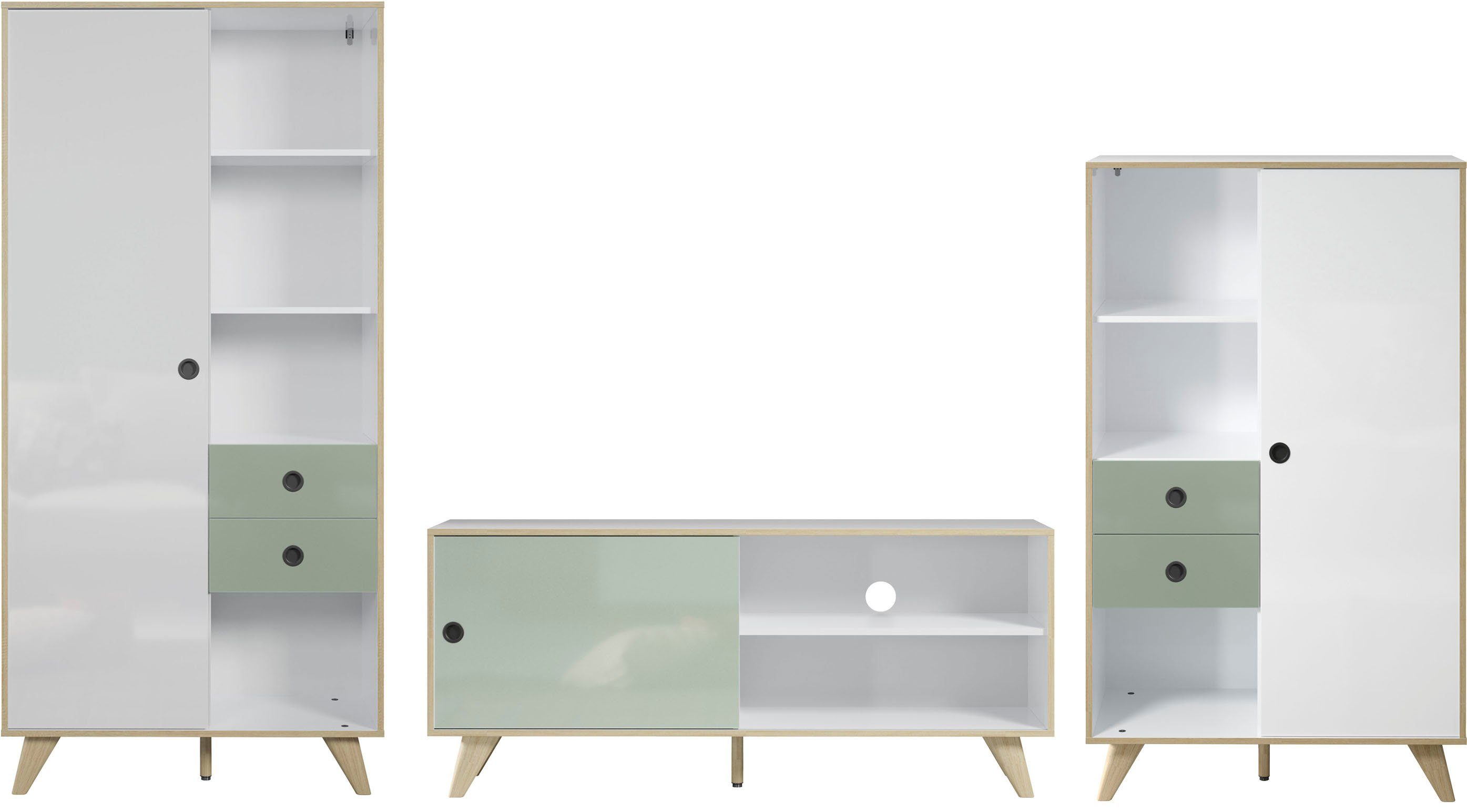 INTER-FURN Wohnzimmer-Set Adelaide, (3-St), Modernes Design