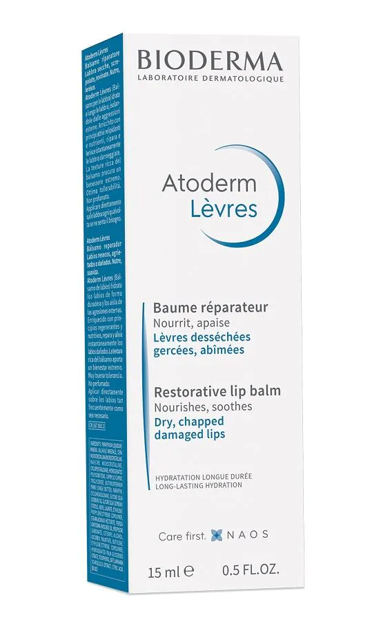 Bioderma Atoderm læbepomade - nærende og regenererende læbepomade