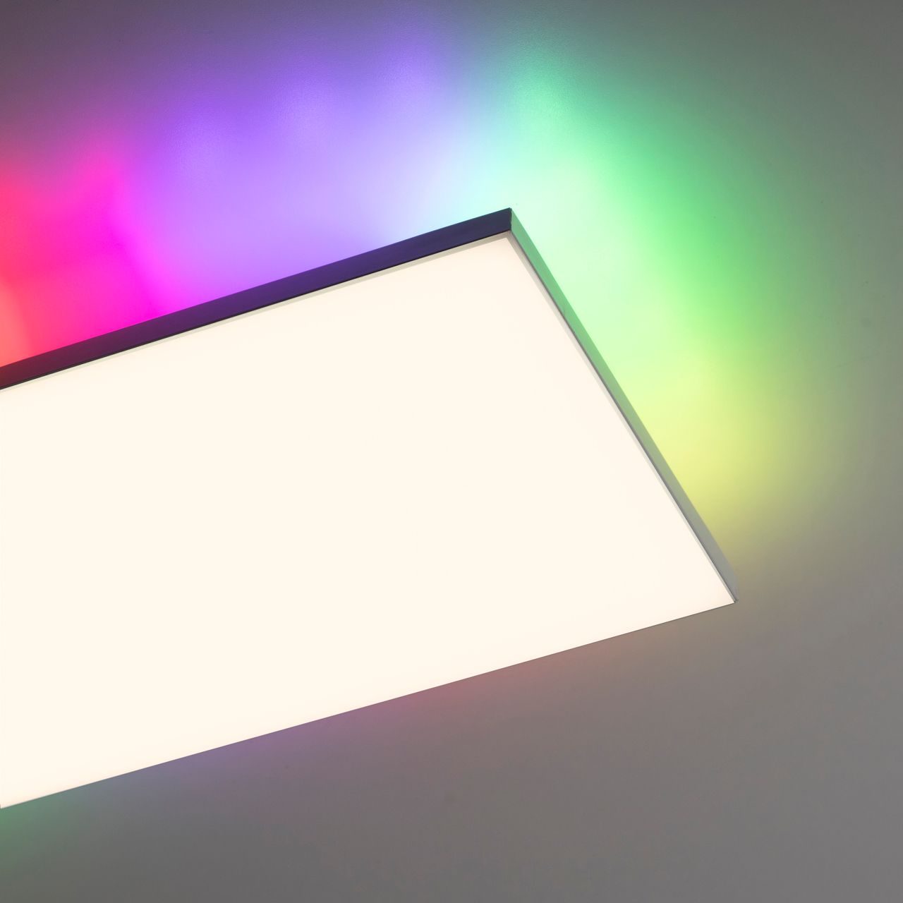 JUST LIGHT CONRAD, LED Deckenleuchte, dimmbar, CCT, RGB, IR-Fernbedienung, weiss