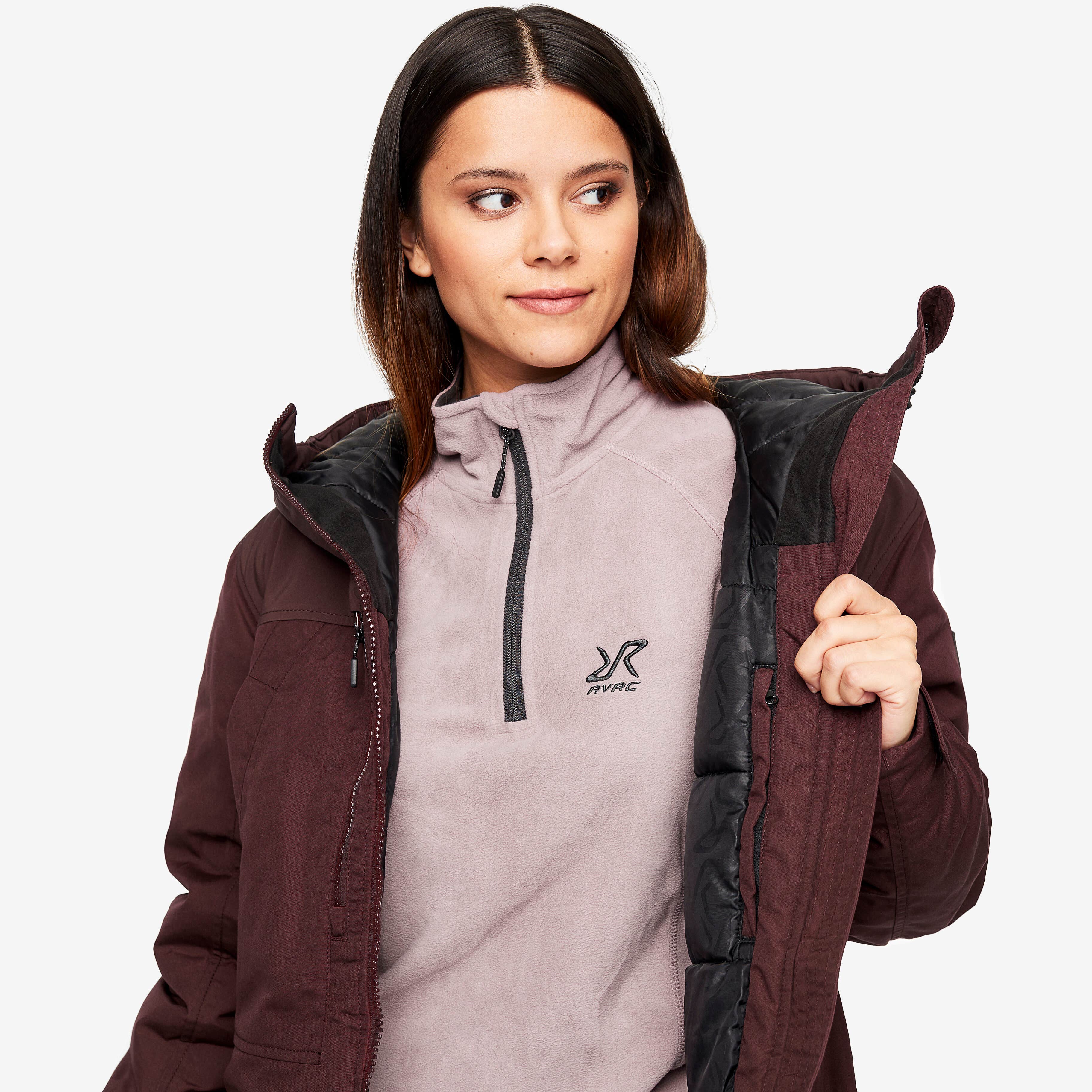 Outdoor Parka Femme Dark Vintage Rose