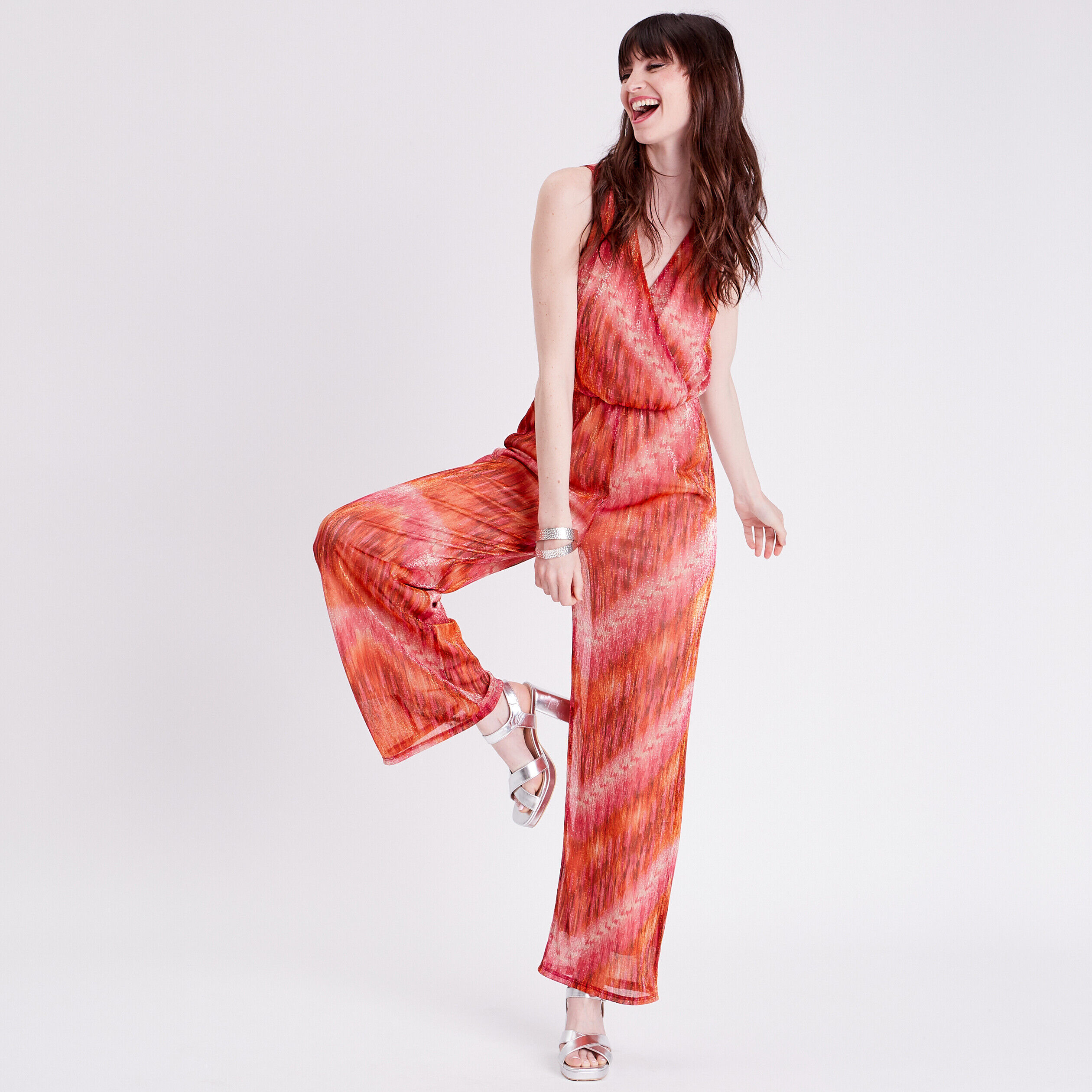 Combinaison pantalon large rose femme | Cache Cache