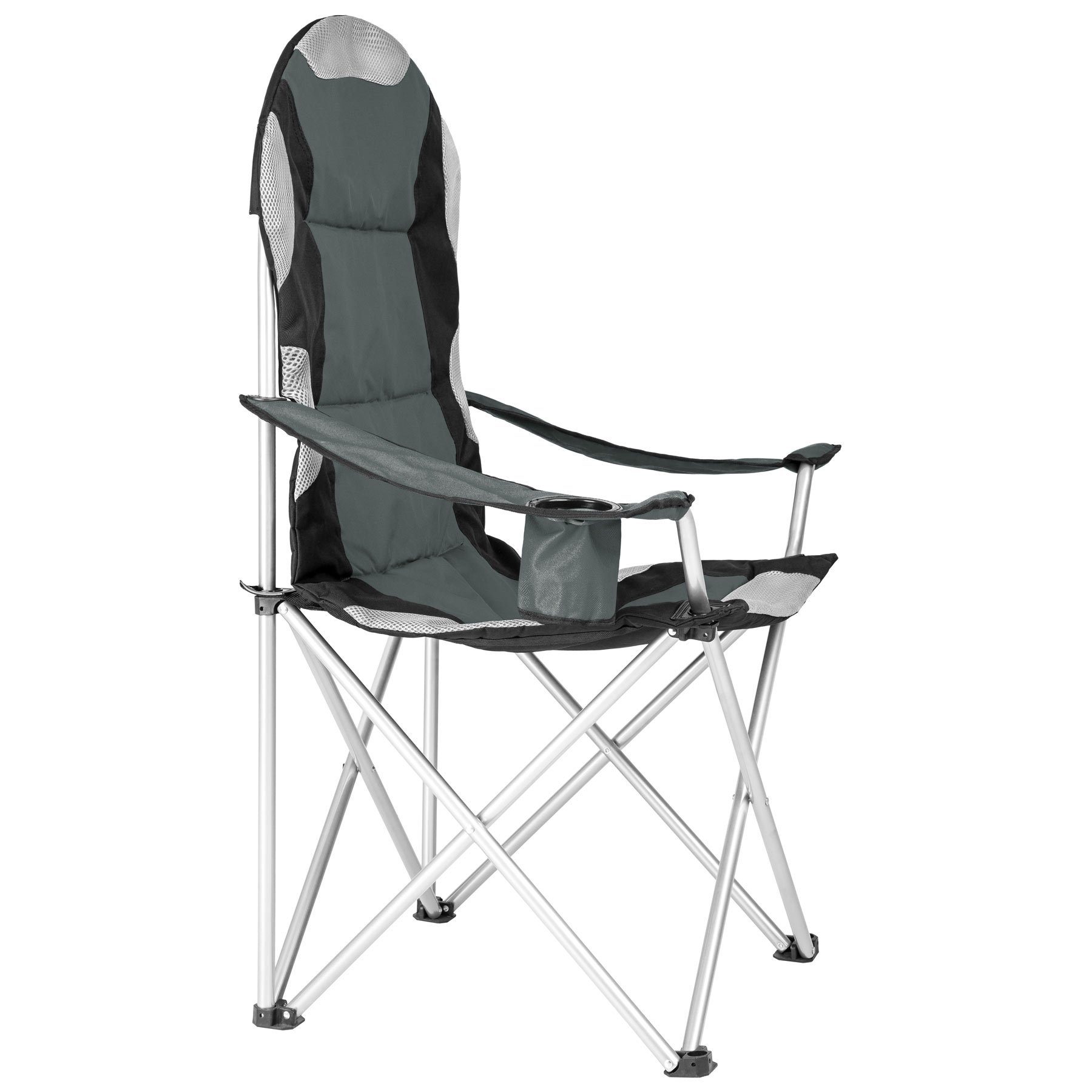 tectake Campingstuhl 4 Campingstühle mit Polsterung (4er Set, 4 St), Zusammenklappbar