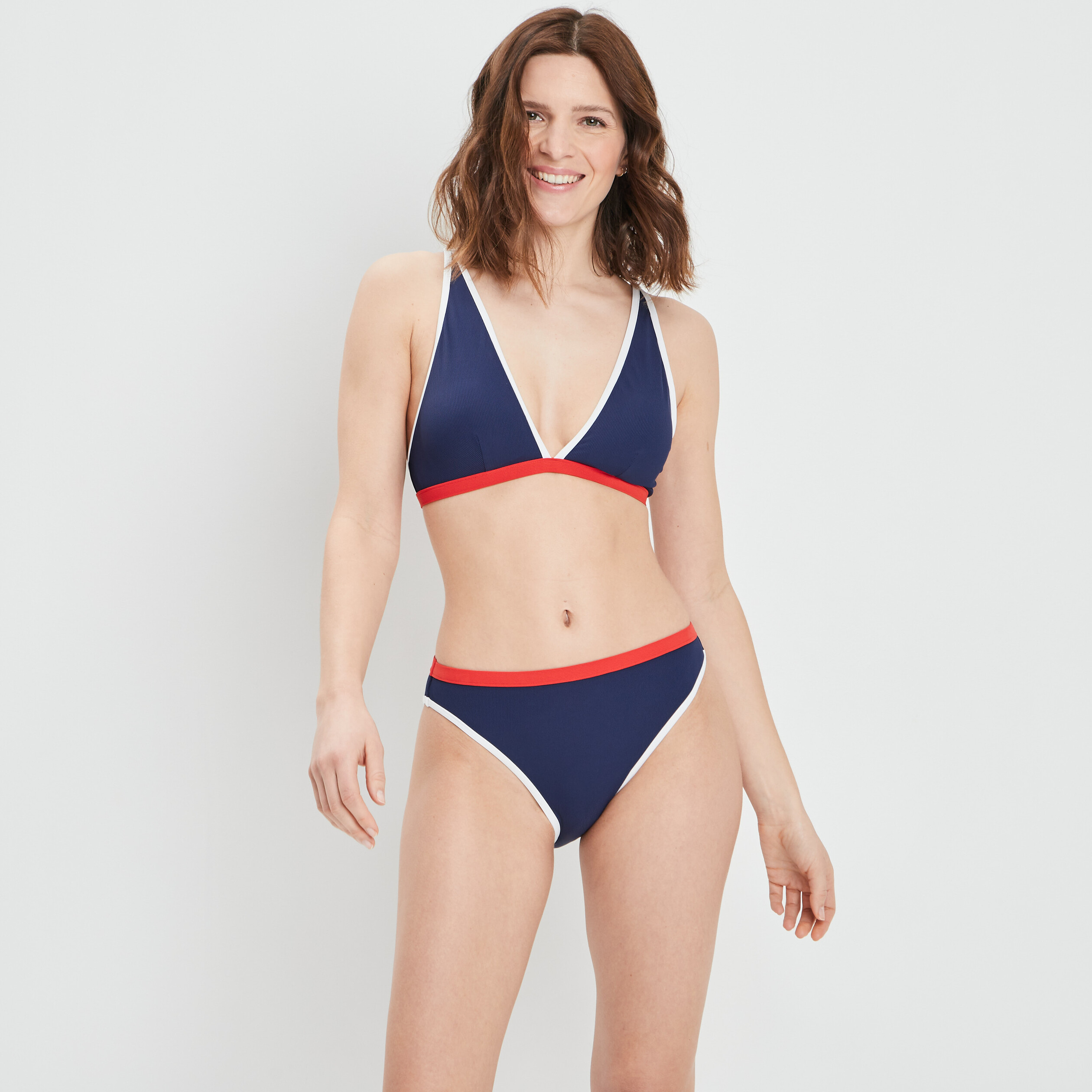 Bas de maillot de bain tricolore bleu femme | La Halle