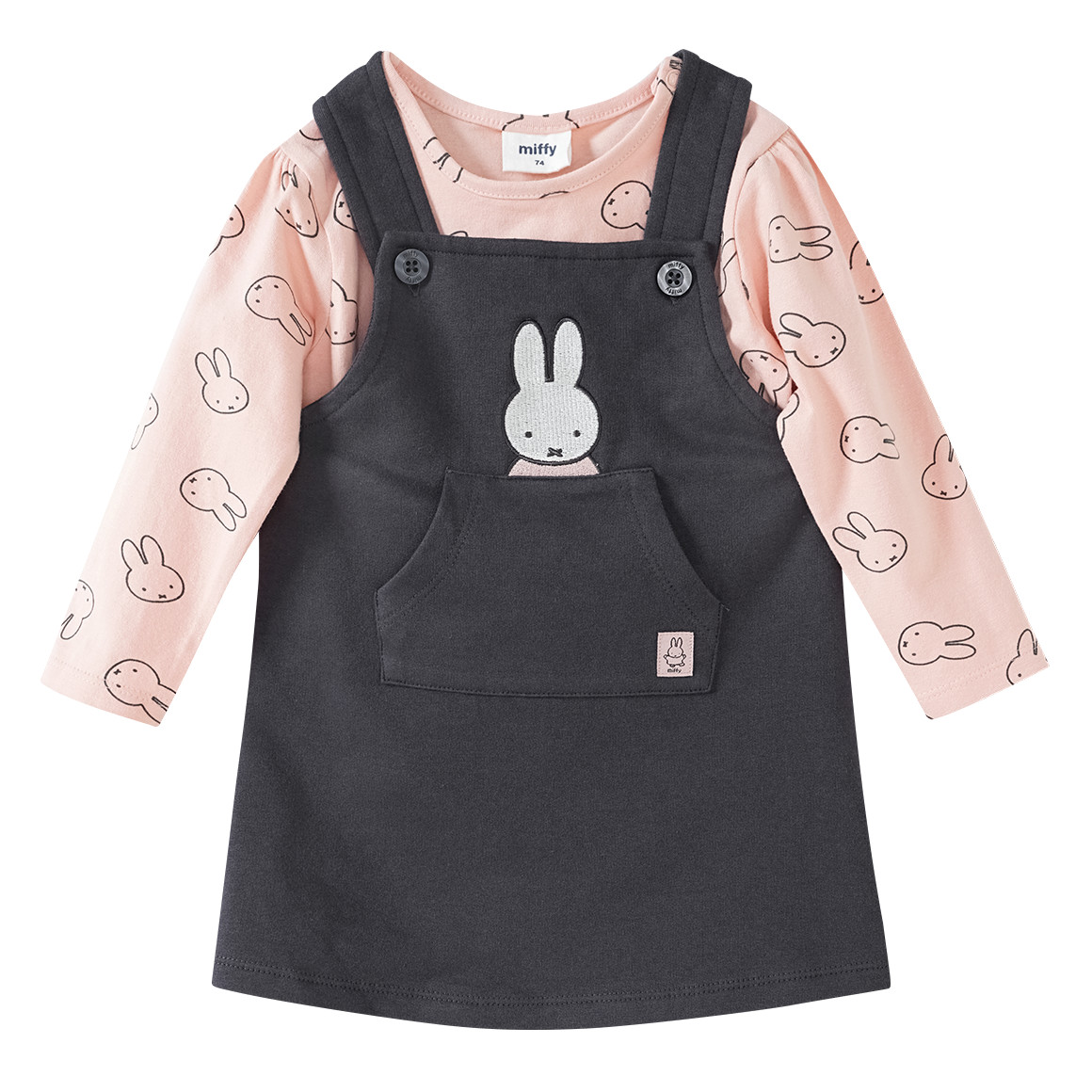 Miffy Latzkleid und Langarmshirt im Set