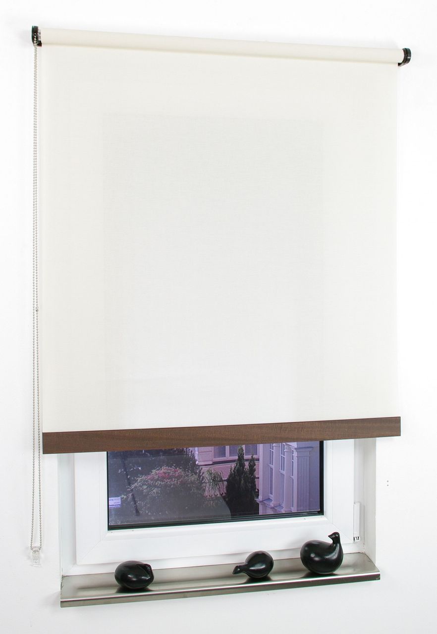 Bella Casa Seitenzugrollo Uni, beige, 180 x 140 cm