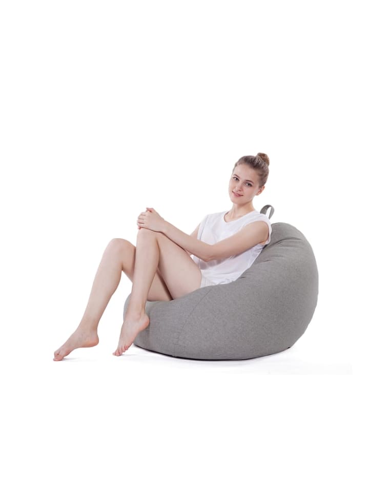 Lumaland Comfort Line XXL Sitzsack - 100x120x50 cm Bodenkissen - 315 L Hellgrau günstig kaufen onesize