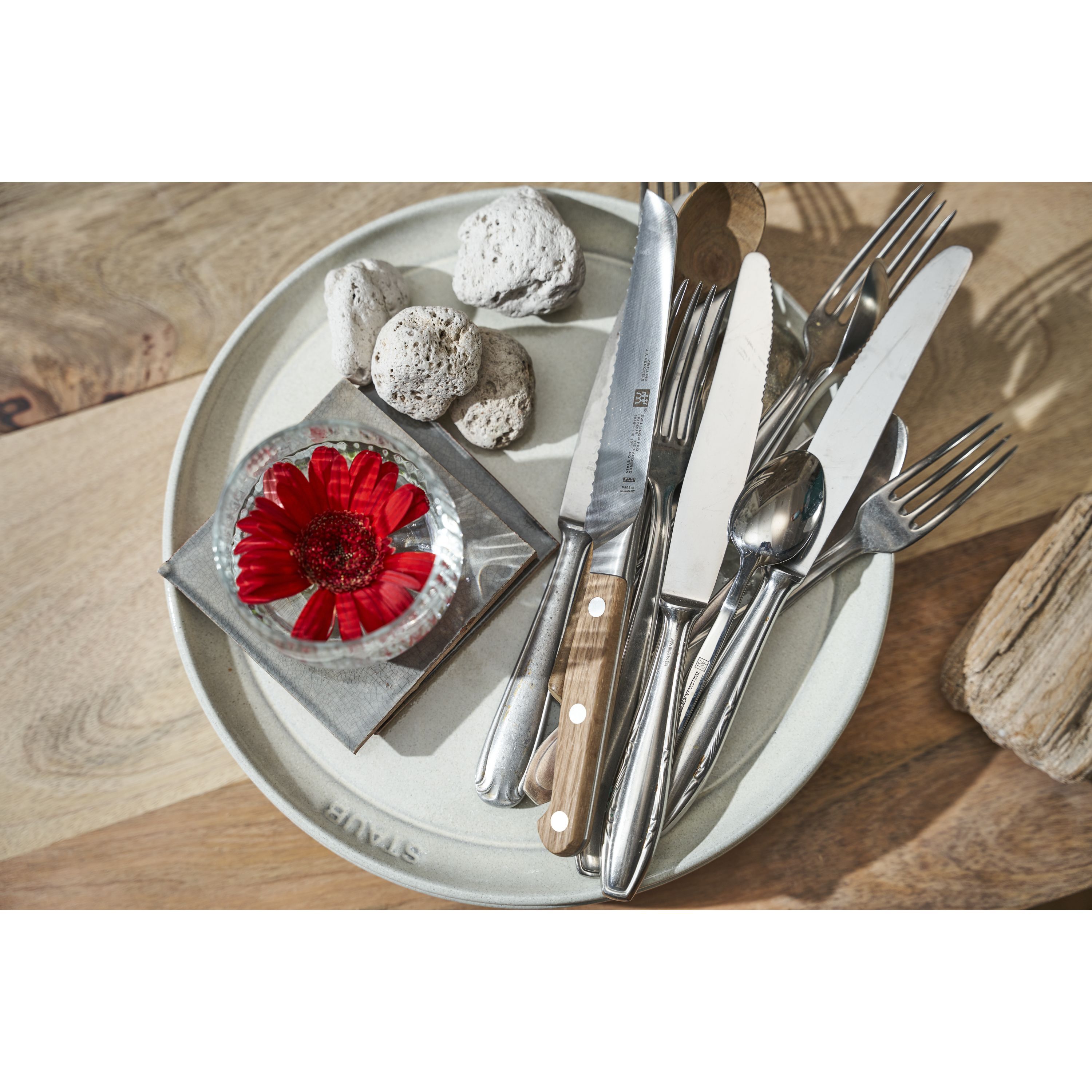 Teller flach 15 cm, Keramik, Weisser Trüffel