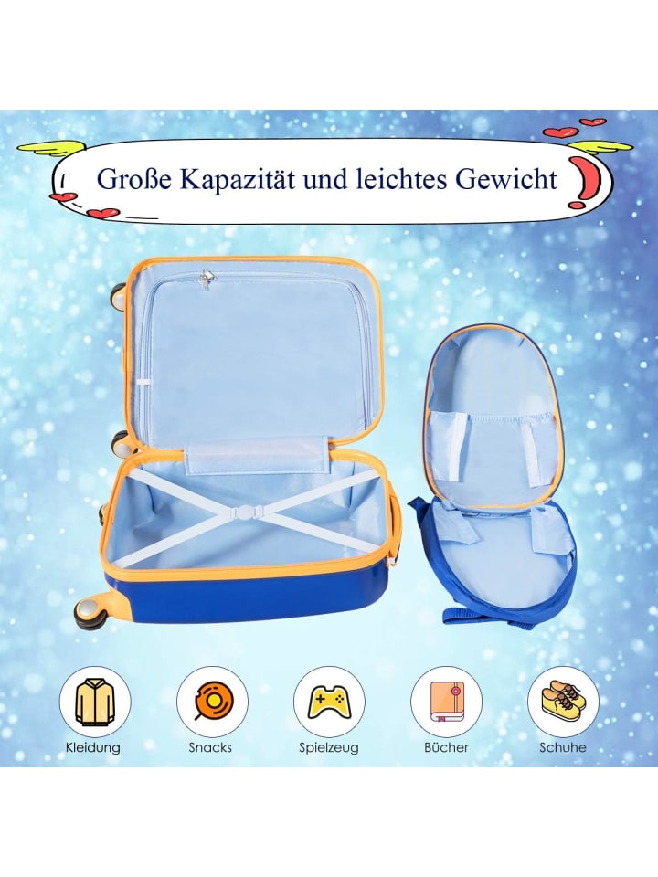 COSTWAY 2 tlg. Kofferset in Blau günstig kaufen 33 x 23 cm