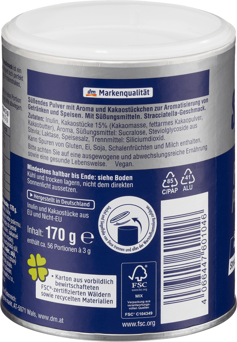 Flavour Powder & Chunks, Stracciatella Geschmack, 170 g