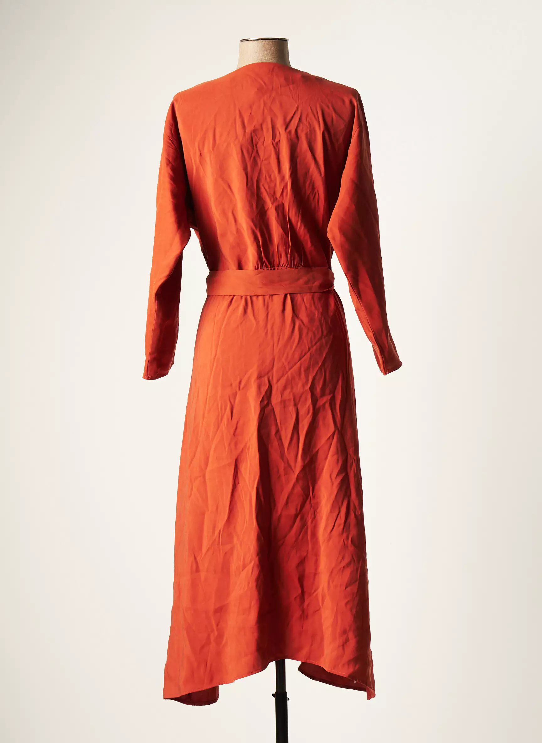 Mango Robes Longues Femme couleur orange