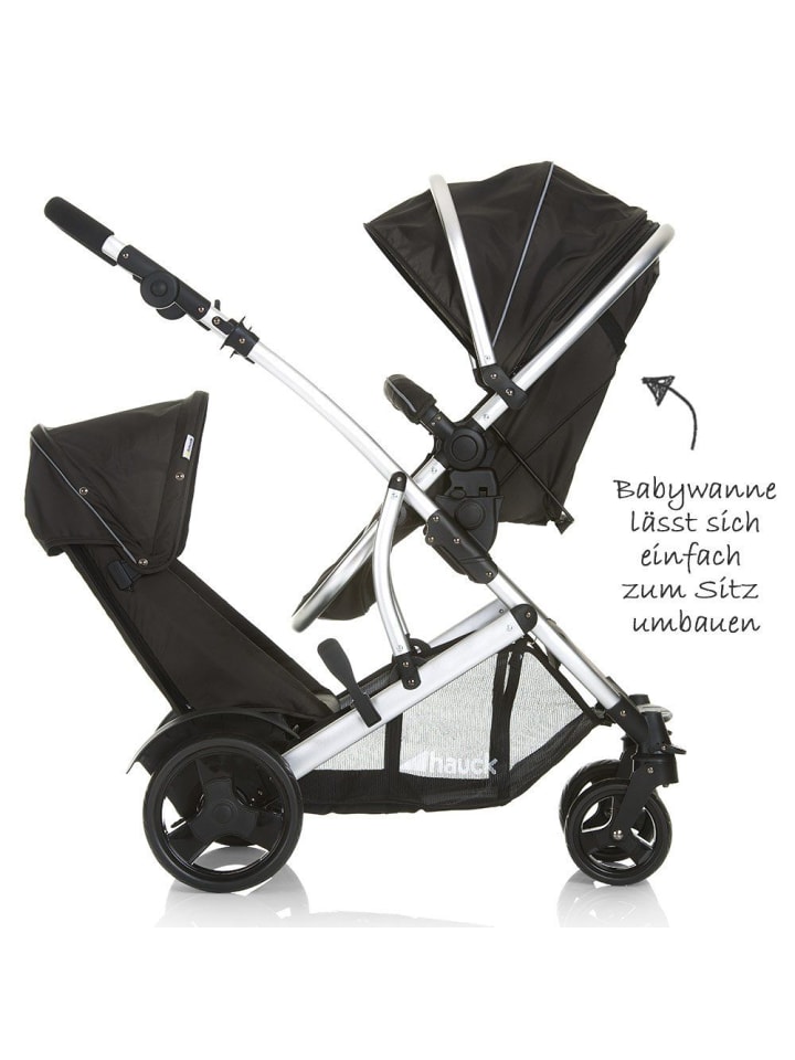 Hauck Geschwisterwagen Duett 2 - Black in schwarz günstig kaufen onesize