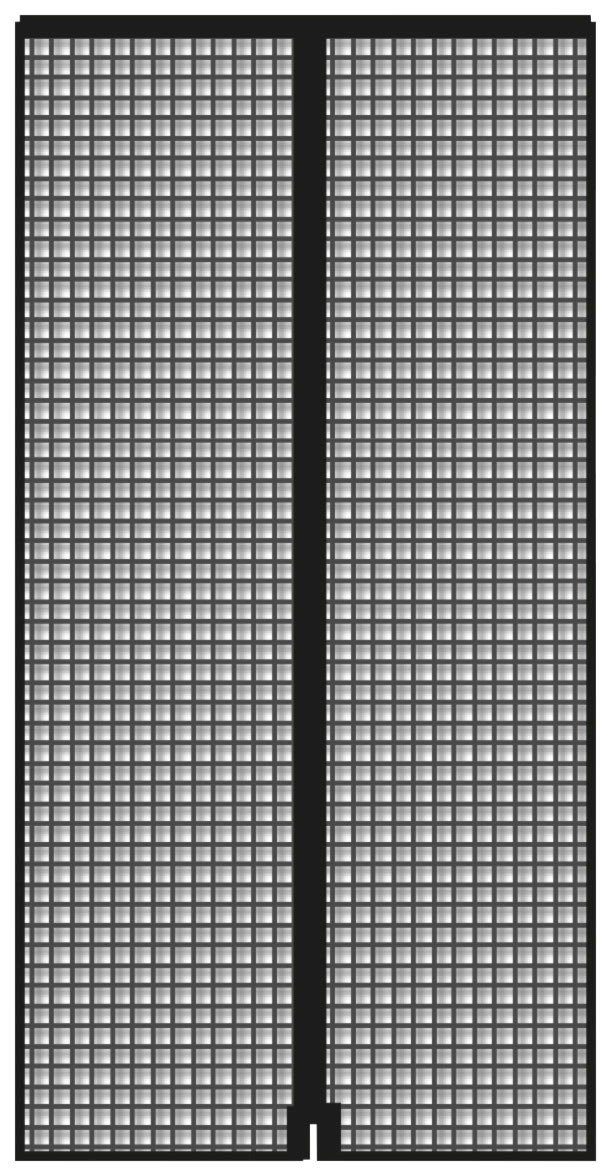 SCHELLENBERG Insektenschutz-Vorhang Magnetvorhang für Balkontür, Insektenschutz mit Magneten für Türen, 120 x 240 cm, anthrazit, 50643