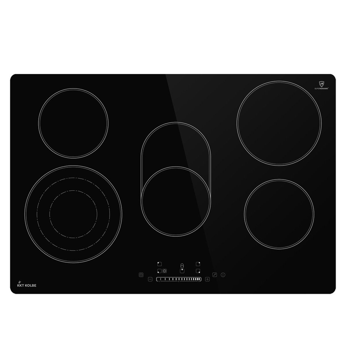 KKT KOLBE Backofen-Set KKT KOLBE Backofen und Kochfeld SET8013_77RL, mit 2-fach Teleskopauszug, 60cm Einbau-Backofen EB8013ED + 77cm Glaskeramik-Kochfeld KF7705RL