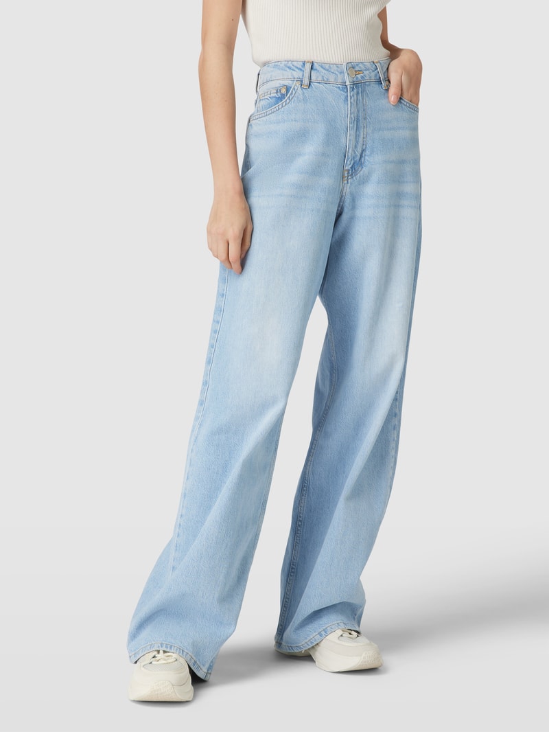 Loose Fit Jeans aus reiner Baumwolle in hellblau