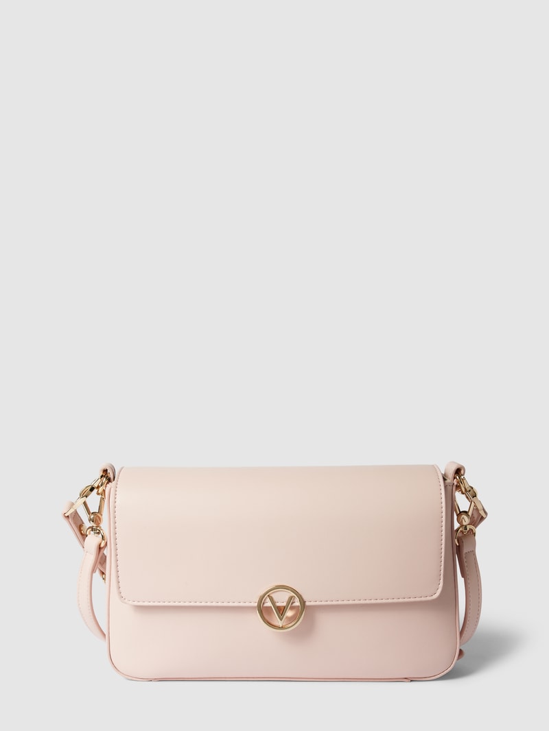Schultertasche mit Label-Detail Modell 'JULY' in rosa