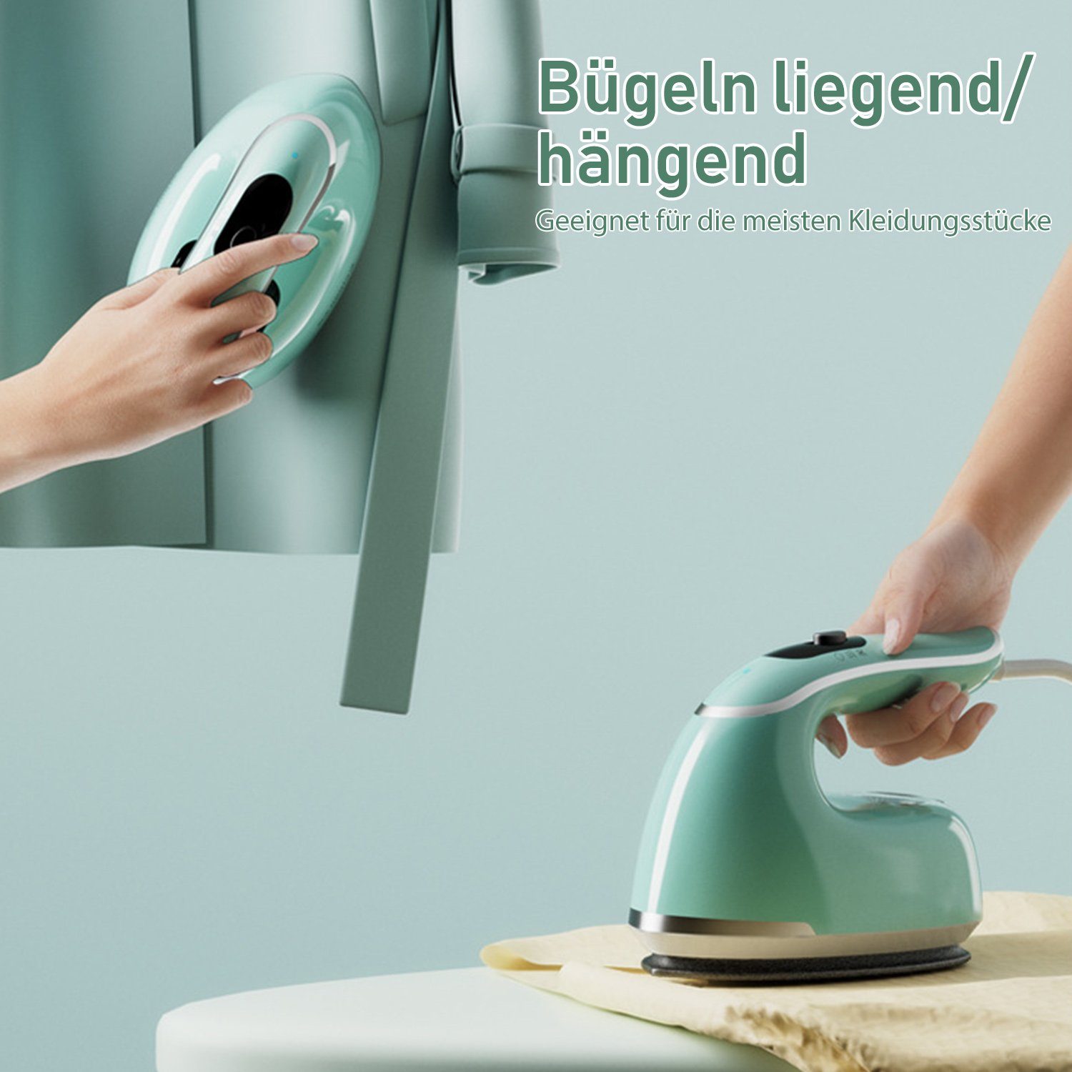 Kpaloft Dampfbürste 1000W, Sichtbarer Wassertank, Dampfglätter, 105ml Reisebügeleisen Haushalt