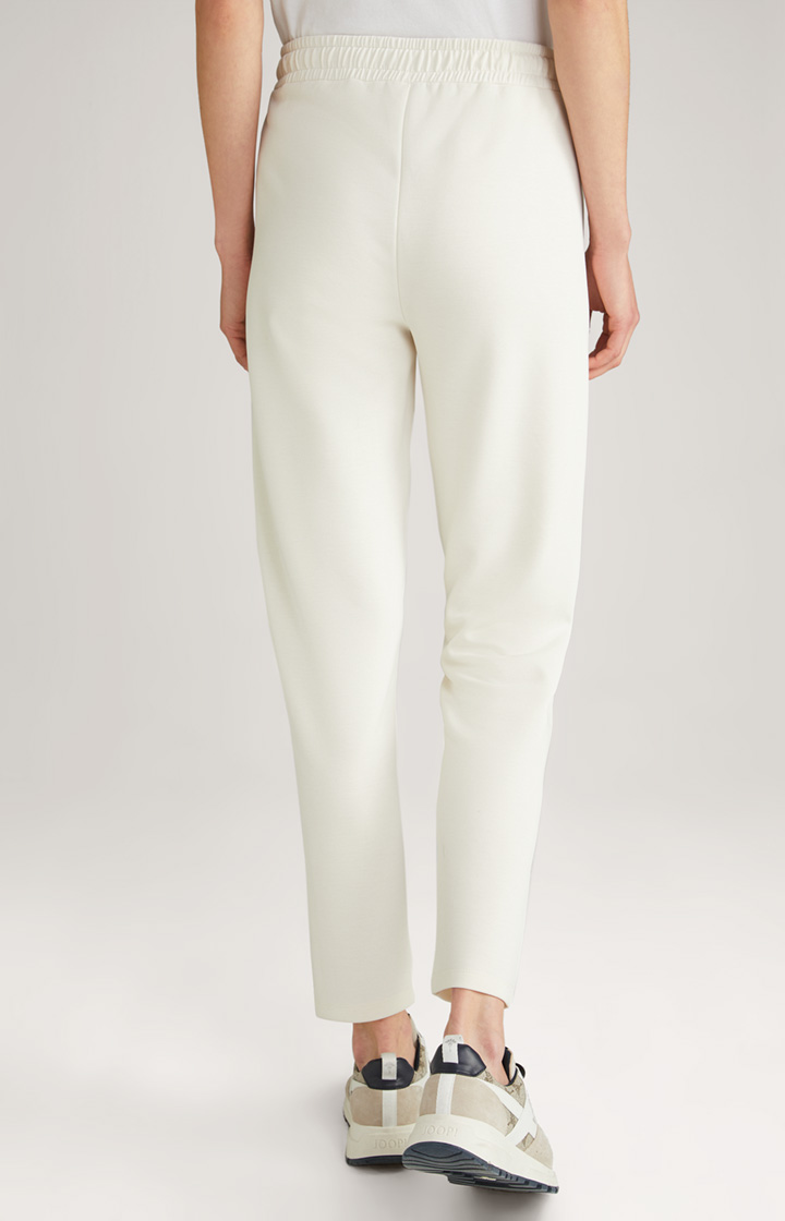 Soft Scuba-Sweat-Joggpants in Creme