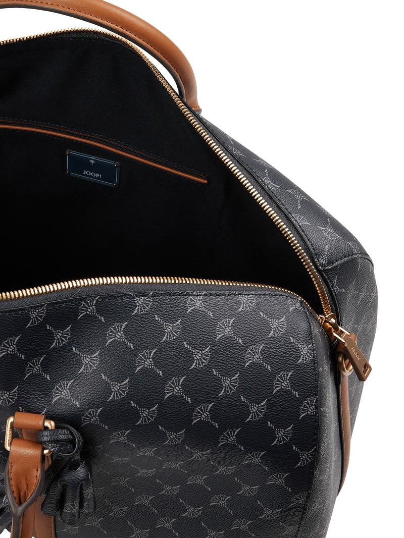 Weekender mit Logo-Muster Modell 'Aurora' in dunkelblau