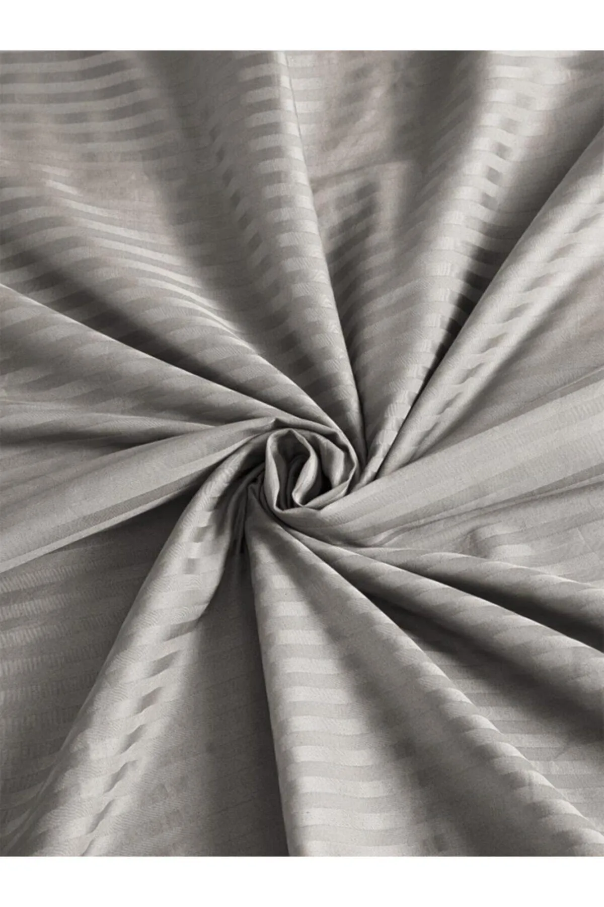 Karna Home  Gestreiftes Einzelbettlaken aus Baumwollsatin, 90 x 200 cm
