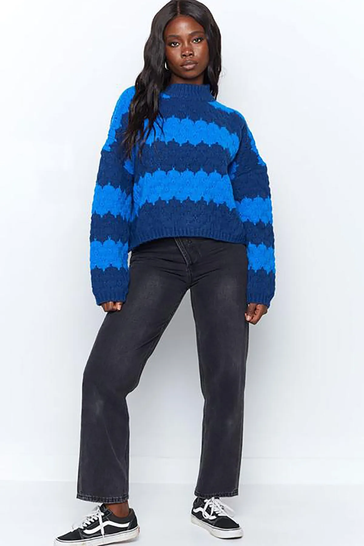 Madmext  Mad Girls Blauer Pullover Mg1205