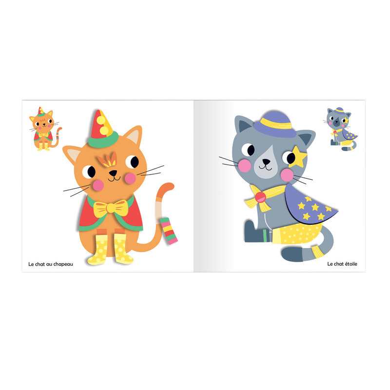Pochette Animaux les chats, autocollants - Lito