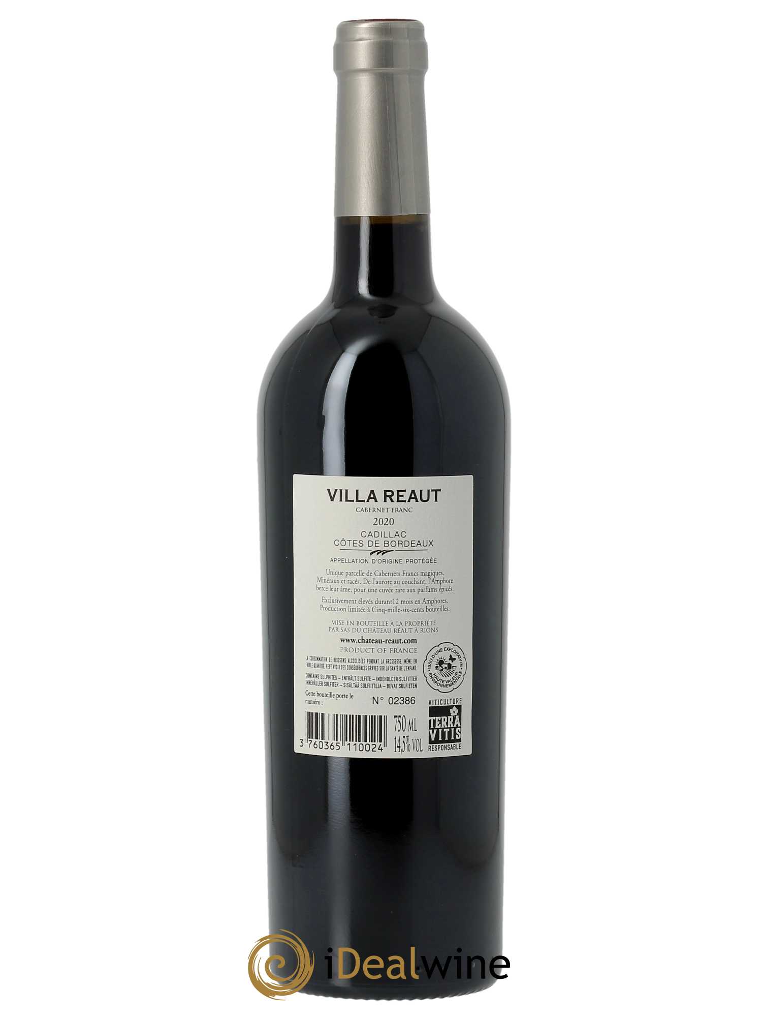 Villa Réaut Cabernet Franc  2020 - Lot de 1 Bouteille